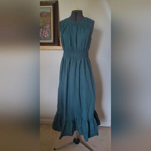 a new day Teal Sleeveless Smocked-Waist Maxi Dress